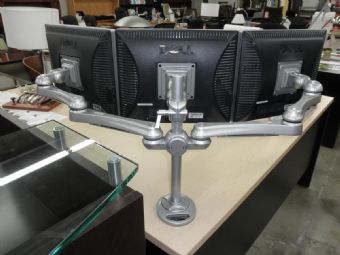 Triple Monitor Arm Back View 3