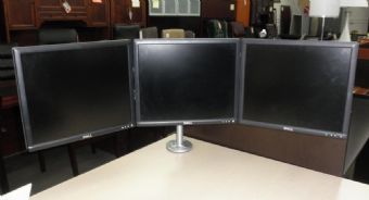 Triple Monitor Arm Front View