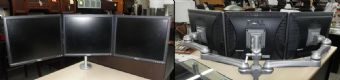 Triple Monitor Arm front and back