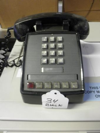 Black Multi Line Vintage Phone 