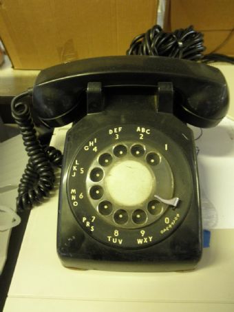 Vintage Black Rotary Dial Phone 