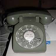 Vintage Grey Rotary Dial Phone 