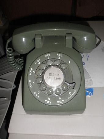 Vintage Grey Rotary Dial Phone 