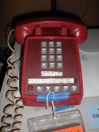 Red Vintage Multi-Line Phone 