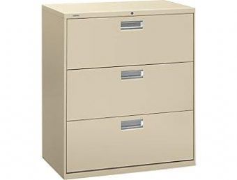 HON 600 Series 3-Drawer Lateral File (Putty)