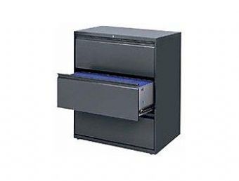 HON 800 Series 3-Drawer Lateral Files (Charcoal)