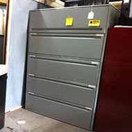 Haworth 5-Drawer Lateral File (Grey)