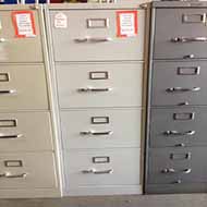 HON 4-Drawer Legal-Size Vertical Files (Putty, Light Grey, Gunmetal)