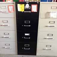 HON 4-Drawer Letter-Size Vertical File (Light Grey, Black, Putty)