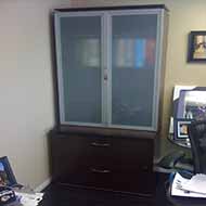 Sierra Lateral File & Glass Cabinet (Java)