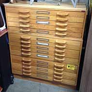 Stacor 5-Drawer Wood Flat Files 8d x 4w x 5h (Oak)