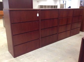 Steelcase Wood Lateral Files (Mahogany)