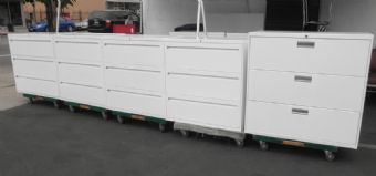 3-Drawer Lateral Files (White) 
