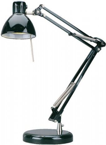 LS-3202BLK Lite Source Flex Halogen Desk Lamp (Black)