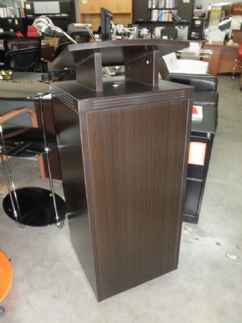 Mayline Aberdeen Collection Laminate Lectern (Cappuccino) -- Front View