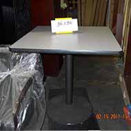 36x36 Grey Nebula Table Top on Black Base 