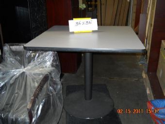 36x36 Grey Nebula Table Top on Black Base 