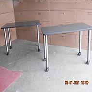 Utility Table with Silver Legs on Casters