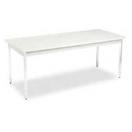 HON Light Grey Utility Tables with Chrome Legs 