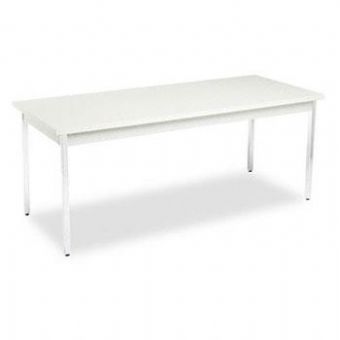 HON Light Grey Utility Tables with Chrome Legs 
