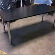 Table Top 32x71 Wood Black From Kor