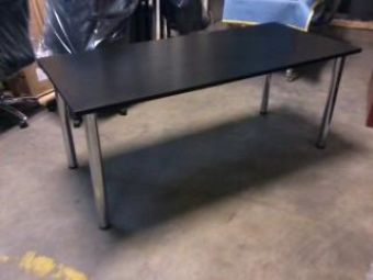 Table Top 32x71 Wood Black From Kor