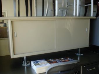 Vintage Tanker Credenza with Sliding Doors 
