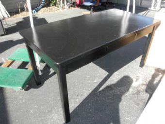 Black Four Leg Tanker Table 