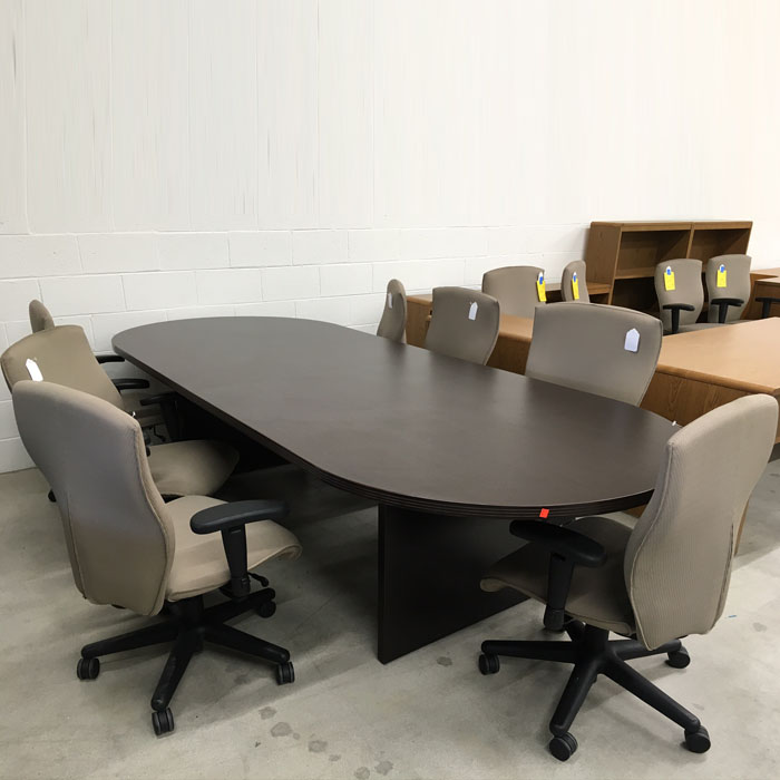 10ft Racetrack Conference Table (Espresso)