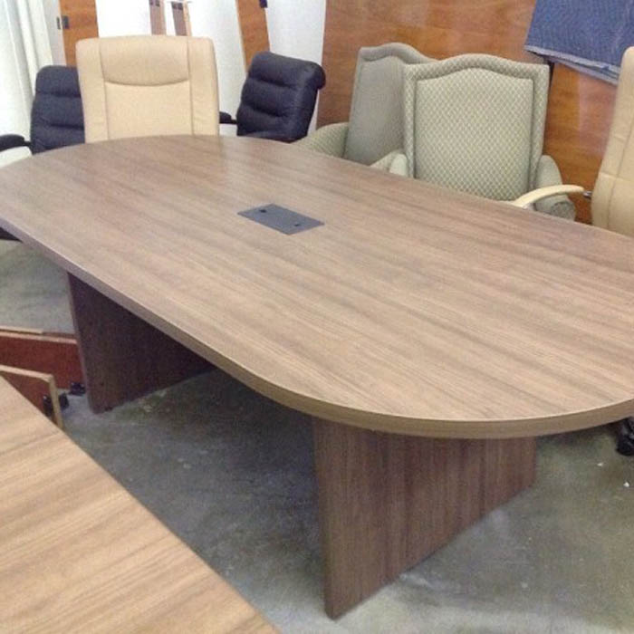 Elite Collection 44x96 Racetrack Conference Table (Modern Walnut)